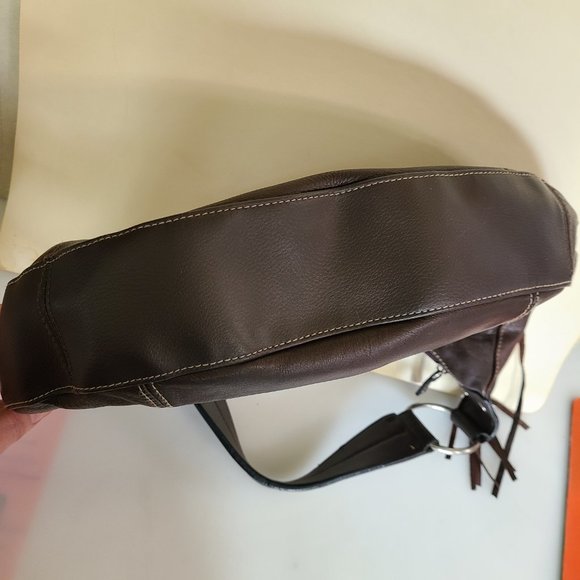 Worthington Dark Brown Genuine Leather Purse / Shoulder Bag - Picture 3 of 5